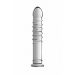 Behemoth Geribbelde Glazen XL Dildo - Transparant 