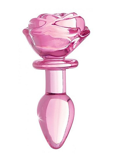 Glazen Buttplug Roze - Small