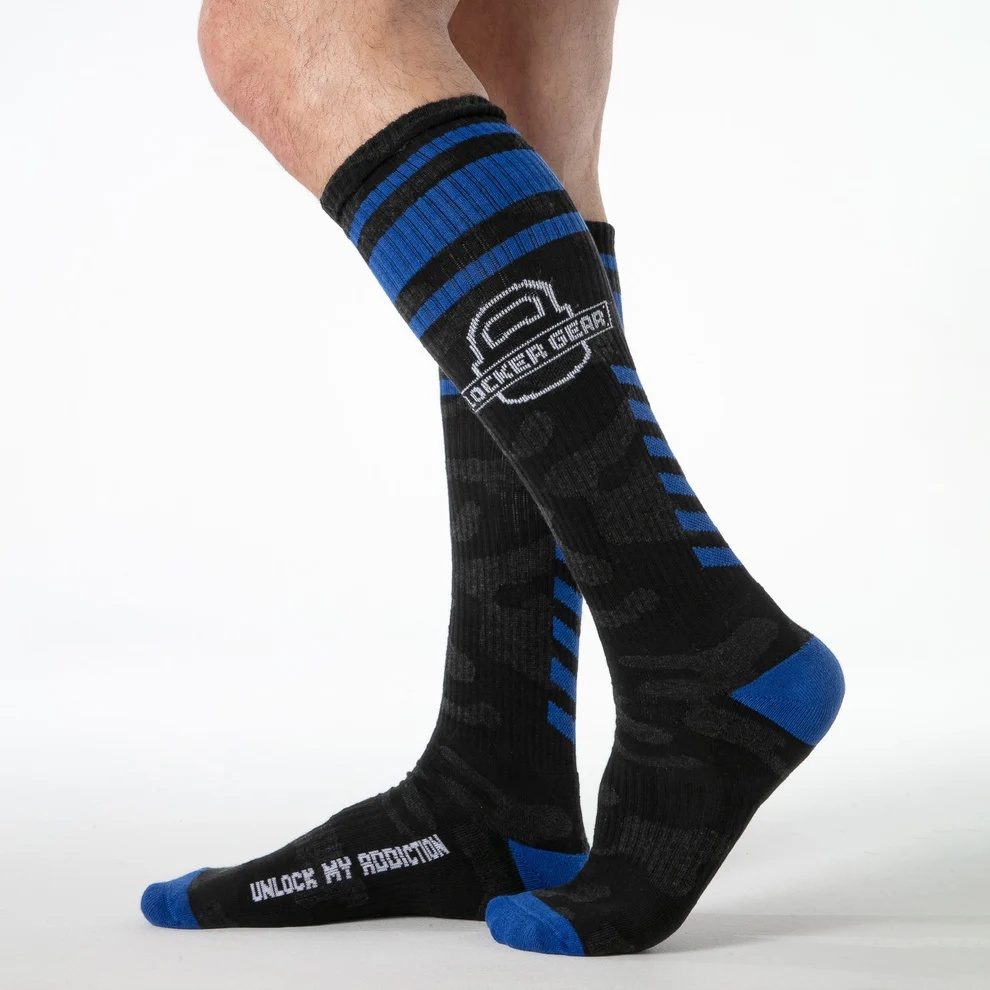 Locker Gear Full Access Hoge Knie Sokken - Blauw