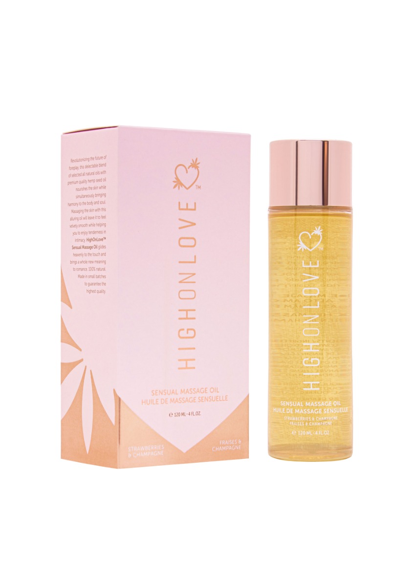 HighOnLove - Massage Oil 120ml Champagne & Strawberry