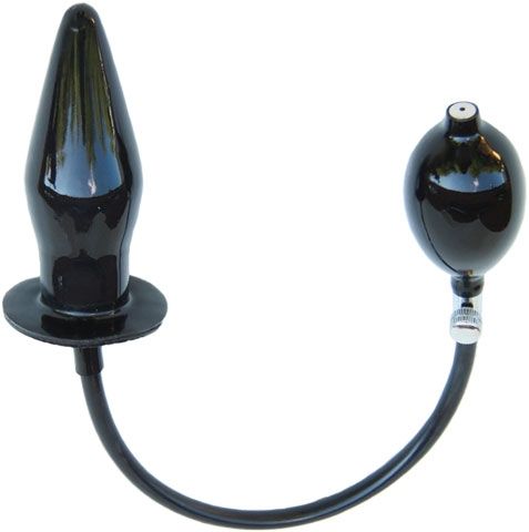 Opblaasbare Rubberen Buttplug L - Solid