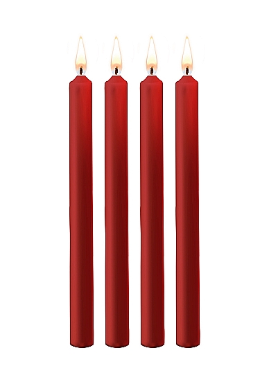 SM Kaarsen Large 4-Pack - Rood