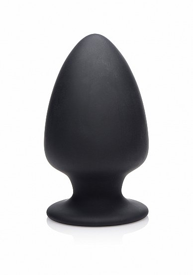 Zwarte Squeezable  Buttplug - Large