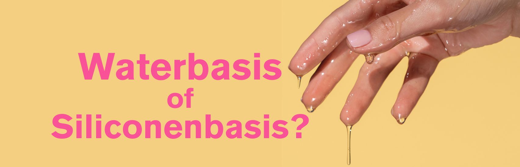 waterbasis-of-siliconen-hand-met-glijmiddel-gele-achtergrond