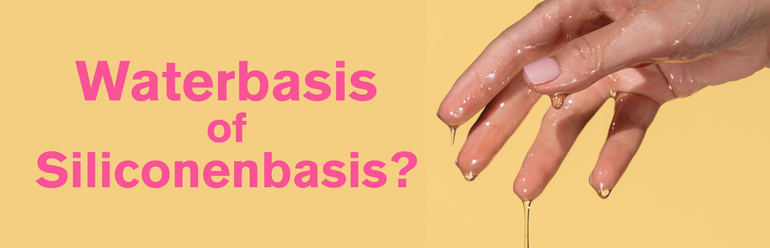 waterbasis-of-siliconen-hand-met-glijmiddel-gele-achtergrond