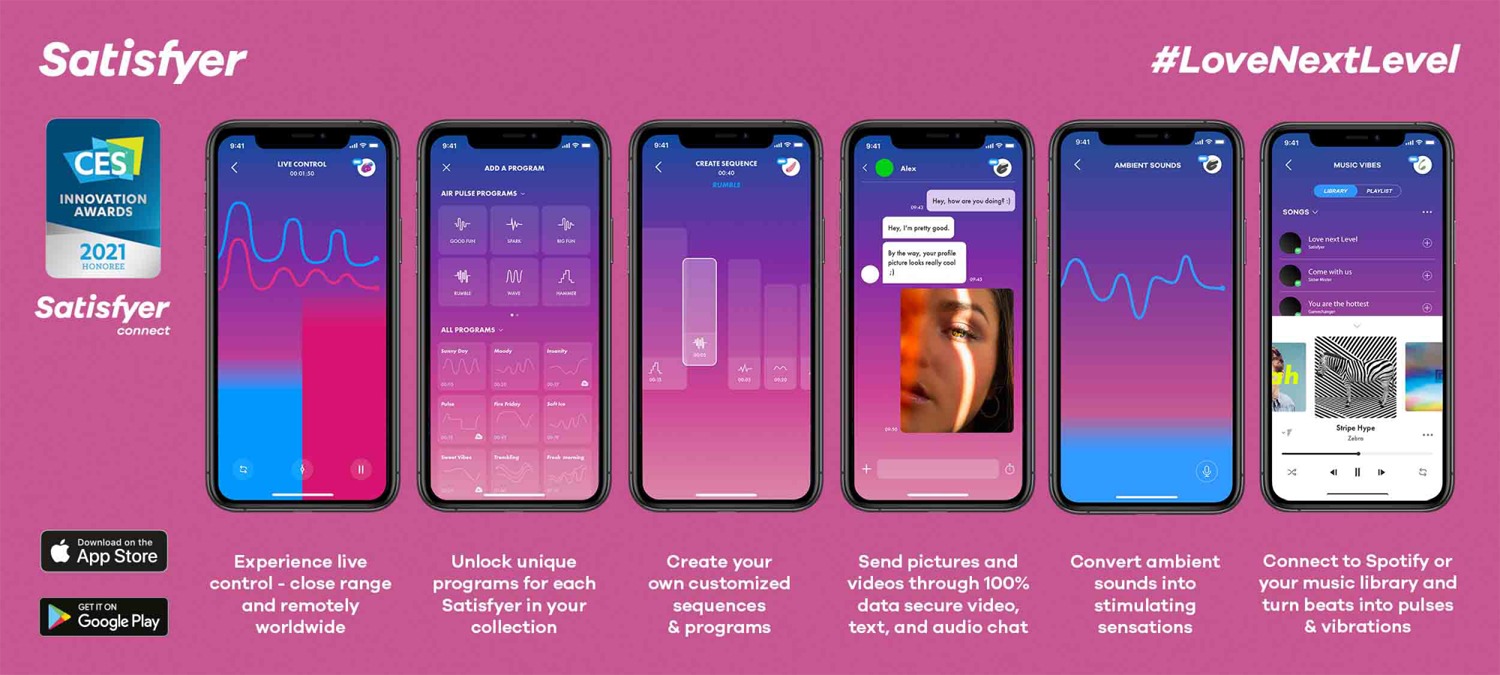Satisfyer Connect App - voorbeelden